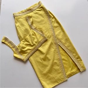 Revolve - Song Of Style Bertha Top and Midi Skirt in Lemon Yellow